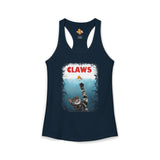 Purrmaid Flounder Claws Tank — Women's Racerback Tank with 'Shark-Like' Cat Catch Design