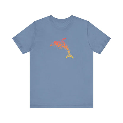 Adult Tribal Dolphin Tee - Bella+Canvas Shirt