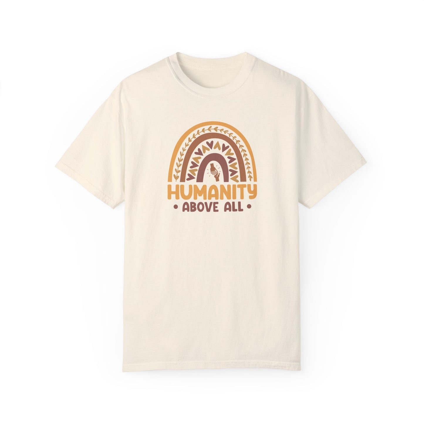 T-shirt with 'Humanity Above All' Tribal Pattern Design