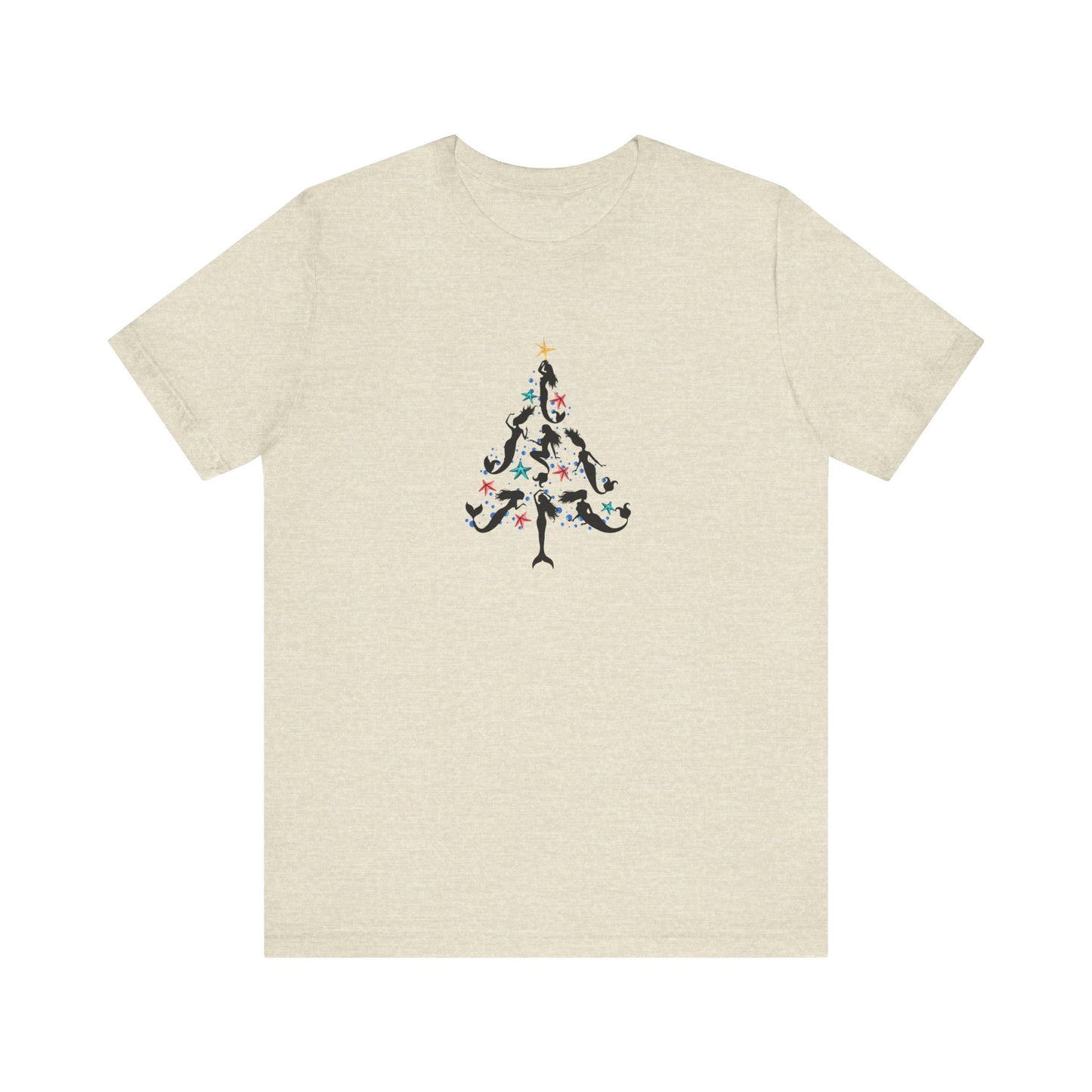 Mermaid Christmas Tree Tee - Bella+Canvas