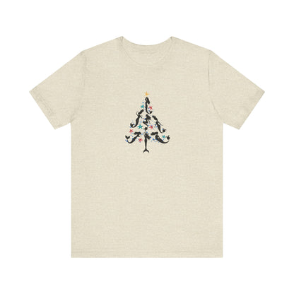 Mermaid Christmas Tree Tee - Bella+Canvas