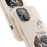 Phone case - Treble Maker Hand Drawn Design by Flounder's Mom, Nina Featuring Flounder the Purrmaid Playing Piano for Mouse Toy