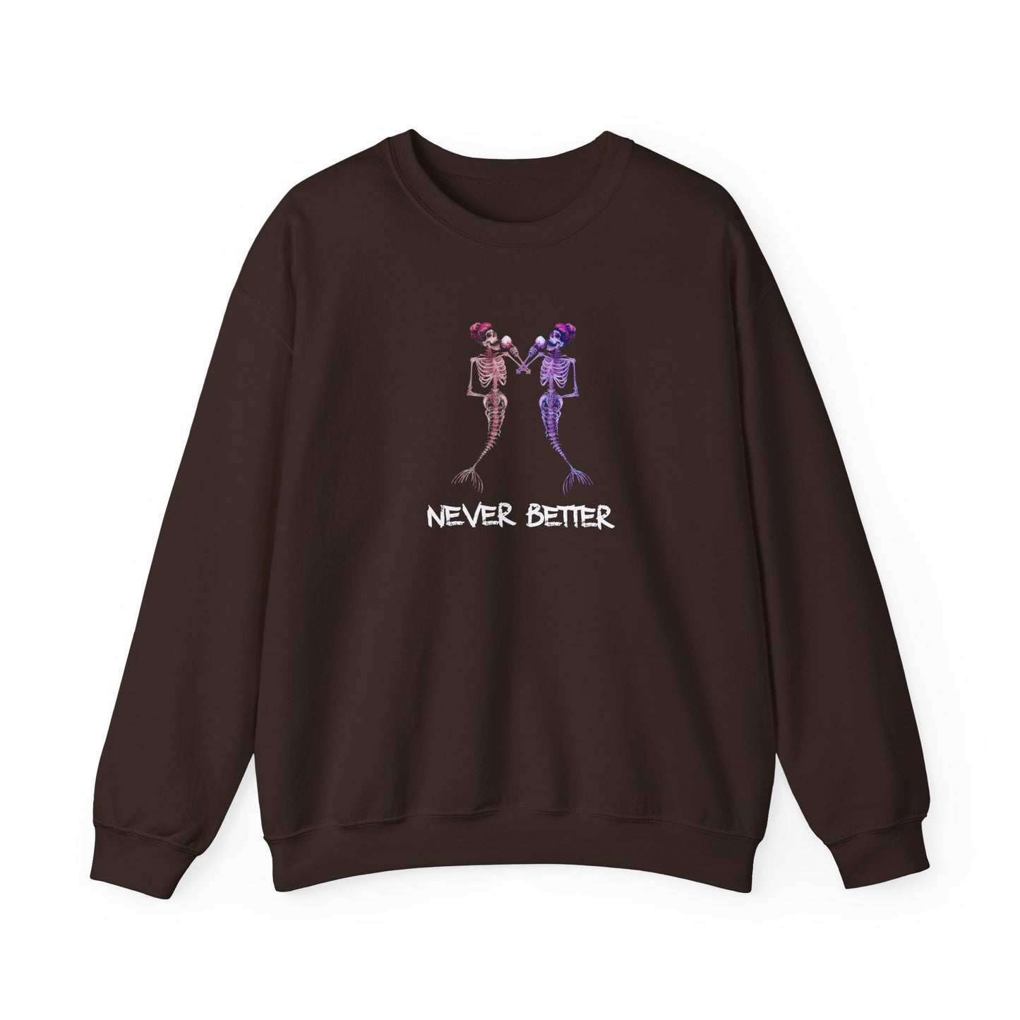 Mermaid Skeletons Crewneck Sweatshirt - Never Better Design