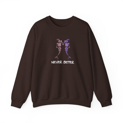 Mermaid Skeletons Crewneck Sweatshirt - Never Better Design