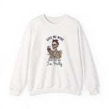 Funny Skelton Wine Crewneck Sweatshirt