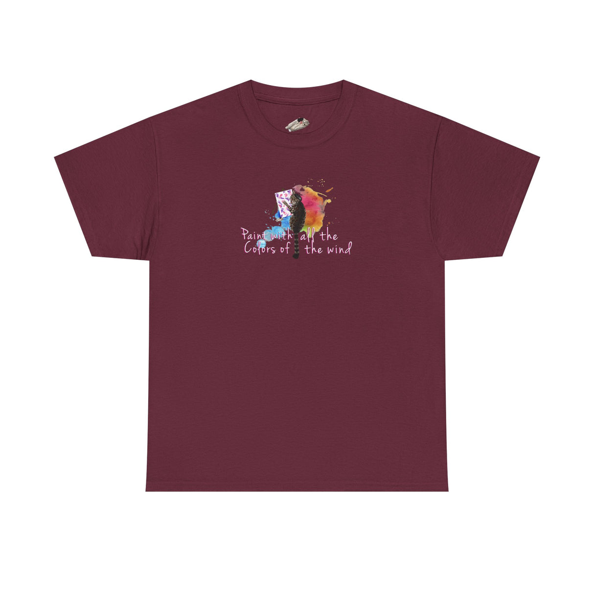 Flounder the Purrcasso T-Shirt — "Paint With All the Colors of the Wind" Cat Art Tee