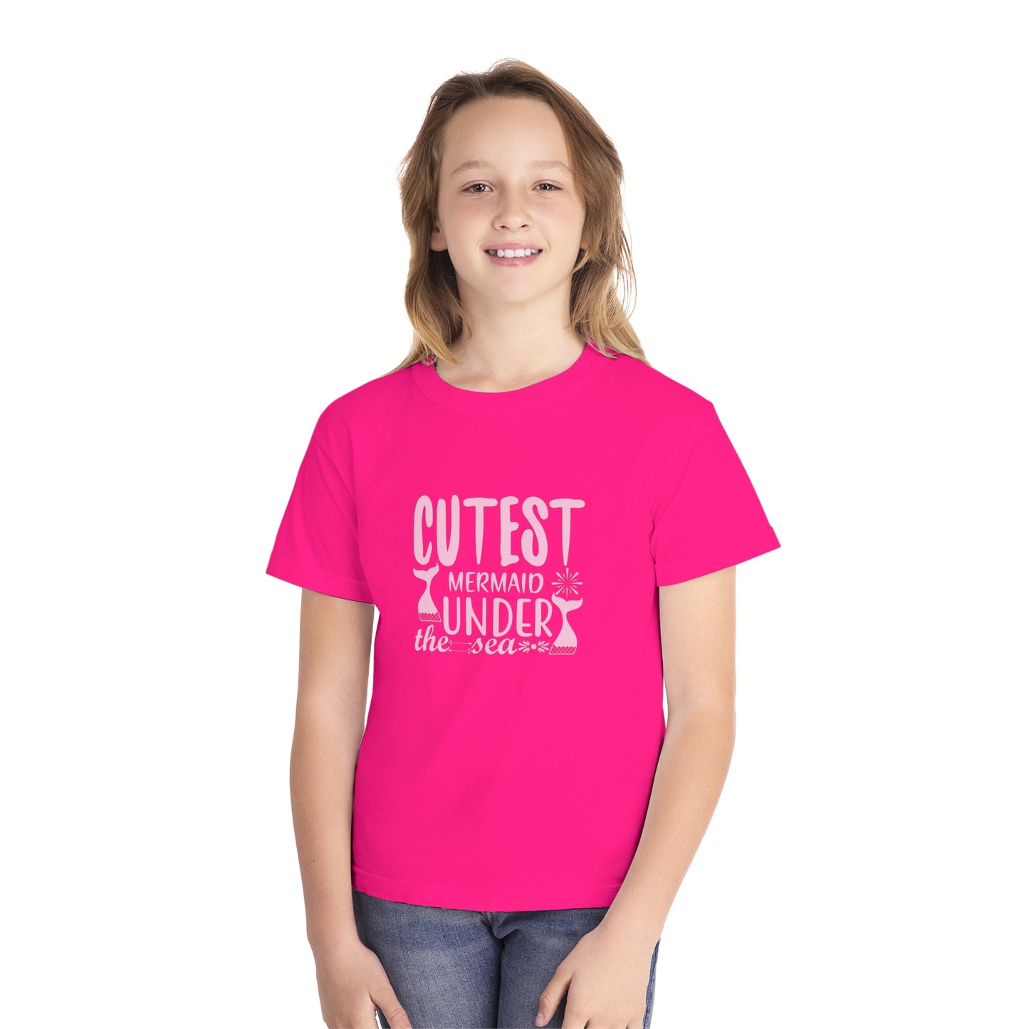 Cutest Mermaid Under the Sea Youth T-Shirt – Soft & Durable Cotton Tee