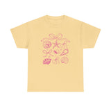 Pink Coastal Coquette Shell Cotton T-Shirt