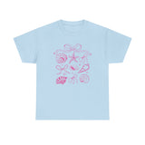 Pink Coastal Coquette Shell Cotton T-Shirt