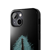 Fish at Heart Flounder Purrmaid Phone Case — Hand-Drawn Nautical Cat Design