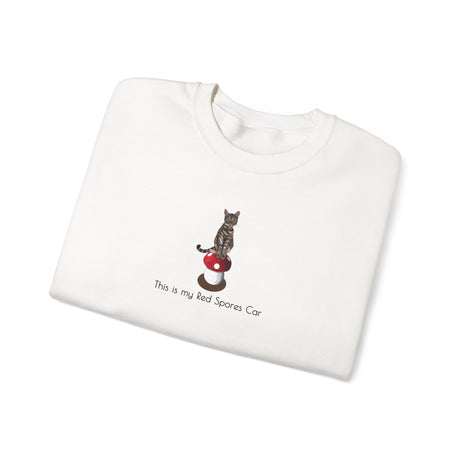 This is my Red Spores Car Unisex Heavy Blend Crewneck Sweatshirt featuring Flounder and Mouse Toy