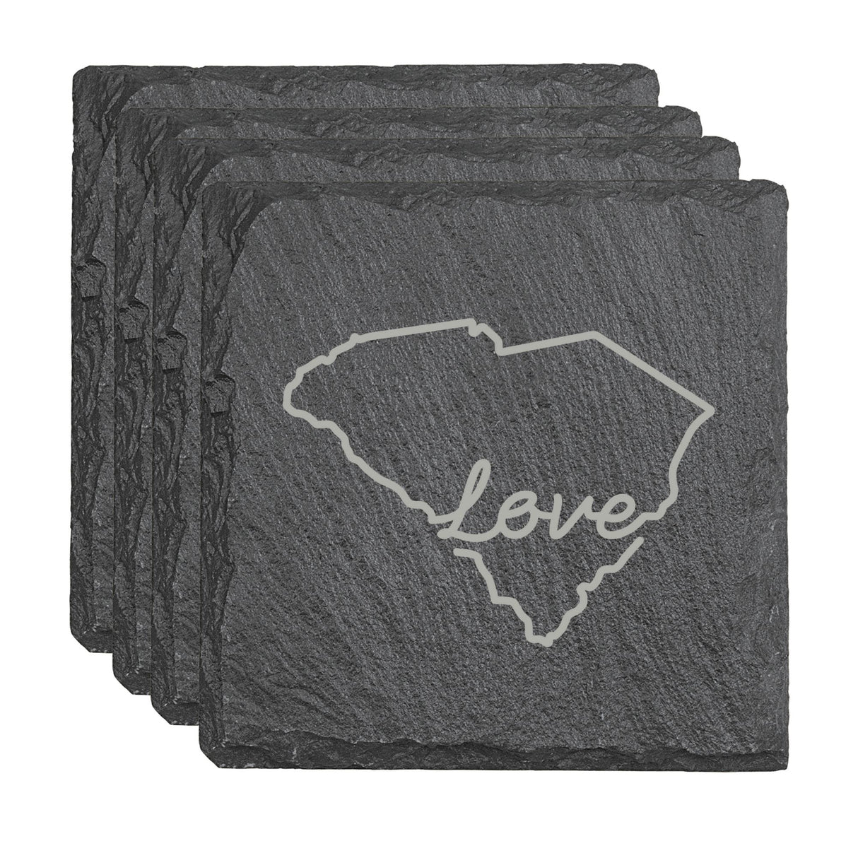 South Carolina Slate Coasters - Set of 4 - 17 design options