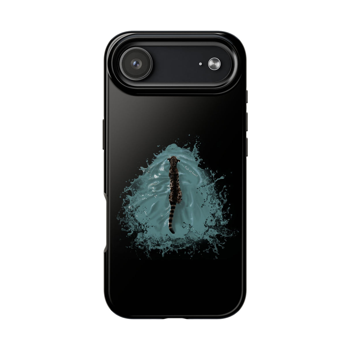 Fish at Heart Flounder Purrmaid Phone Case — Hand-Drawn Nautical Cat Design