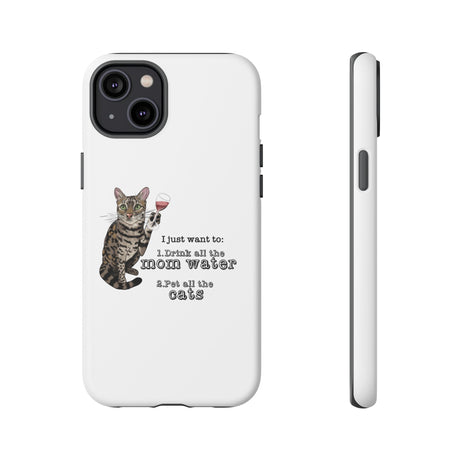 "Mom Water" Tough Phone Case, hand drawn Flounder design by Nina Leipold