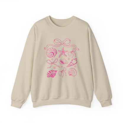 Pink Coastal Coquette Crewneck Sweatshirt