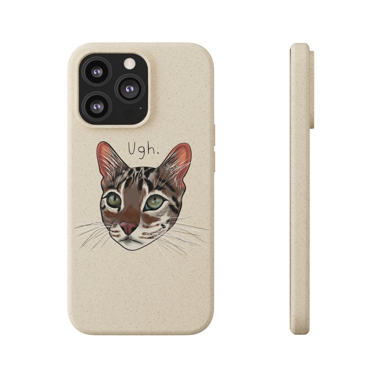 Flounder Cat UGH Biodegradable Phone Case – Eco-Friendly Protection with Personality