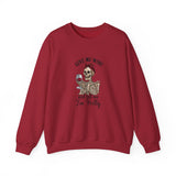 Funny Skelton Wine Crewneck Sweatshirt