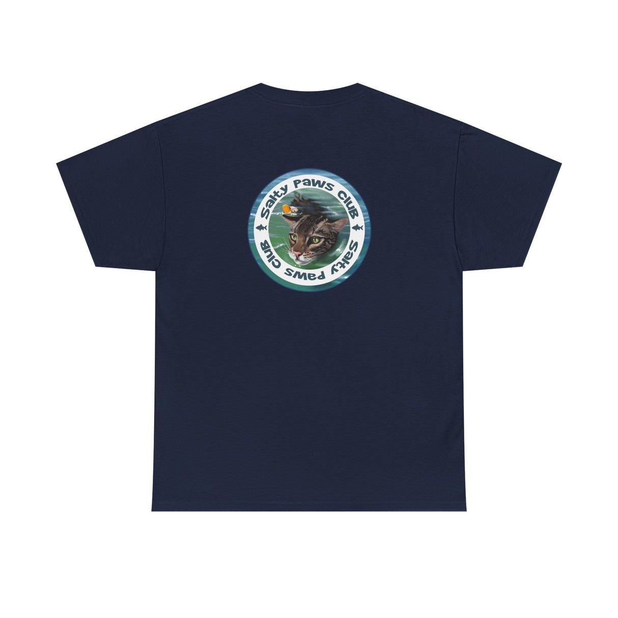 Salty Paws Club Tee — Flounder the Purrmaid & Life‑Vest Mouse Toy Shirt