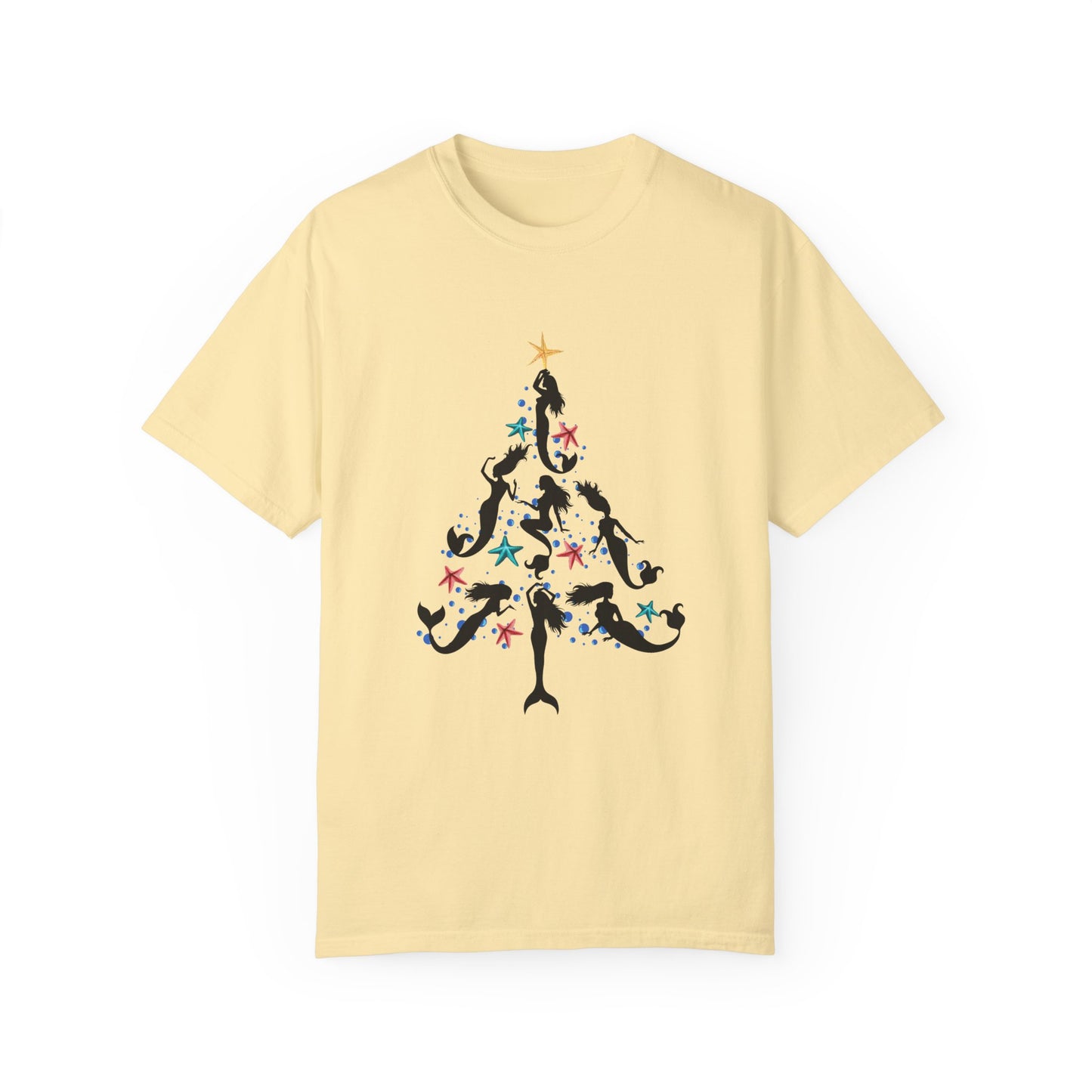 Mermaid Christmas Tree Comfort Colors T-shirt