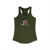 Women's Racerback Tank — "Paint With All the Colors of the Wind" Flounder the Purrcasso Art Tank