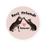 Best Friends Forever High-Five Sticker — Round Indoor/Outdoor