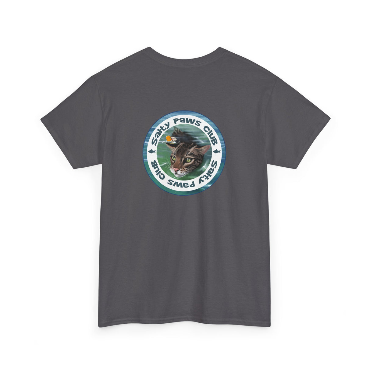 Salty Paws Club Tee — Flounder the Purrmaid & Life‑Vest Mouse Toy Shirt