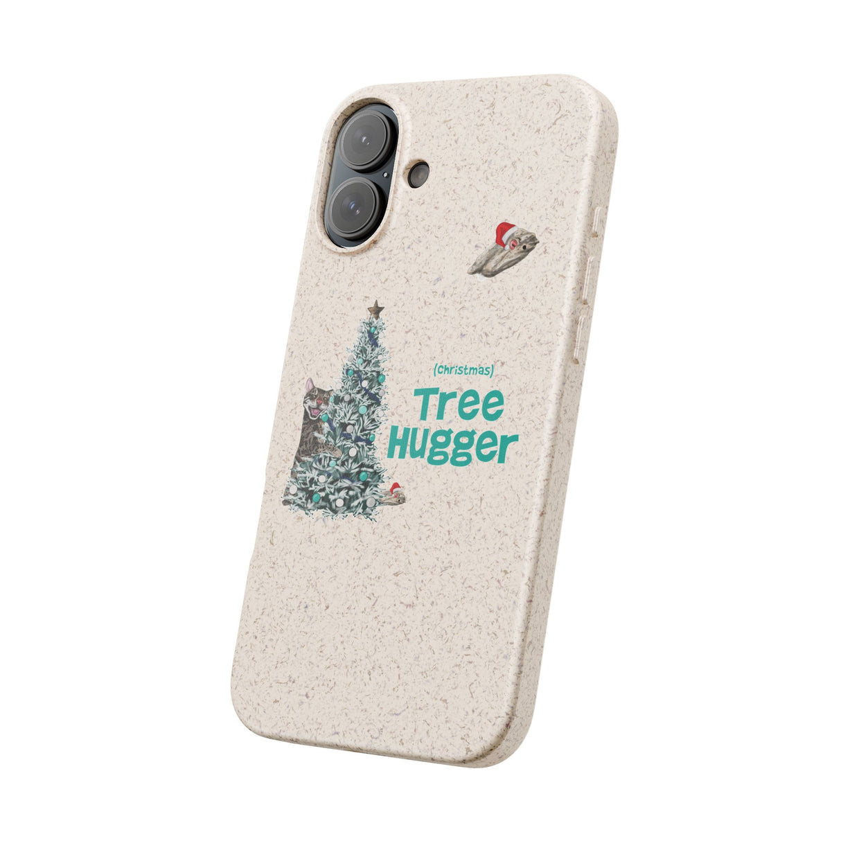Phone Case with Christmas Tree Hugger Design