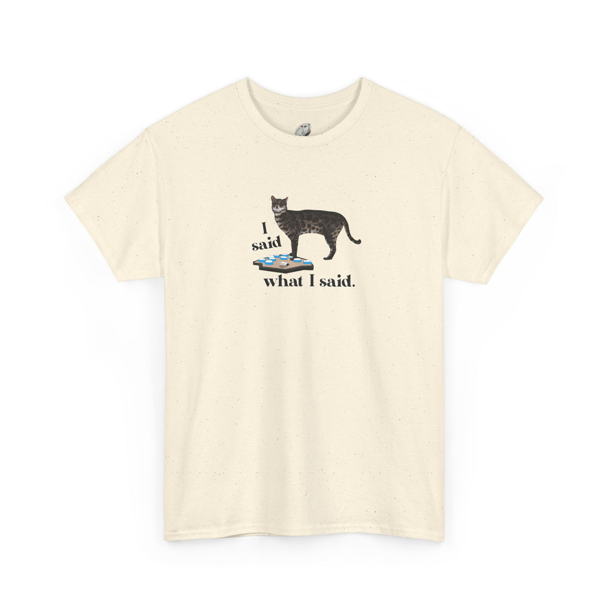 I Said What I Said Flounder Graphic Tee — Hand-Drawn Talking Pet Buttons
