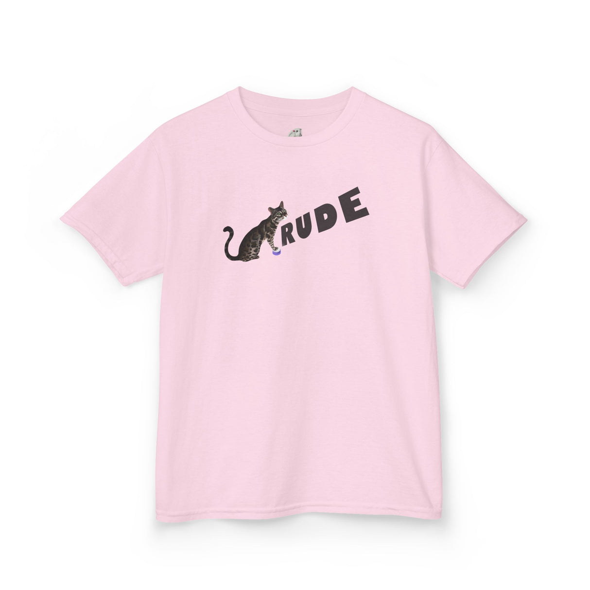 Kids "RUDE" Flounder T-Shirt — Flounder the Purrmaid Eye Roll Tee