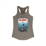 Purrmaid Flounder Claws Tank — Women's Racerback Tank with 'Shark-Like' Cat Catch Design