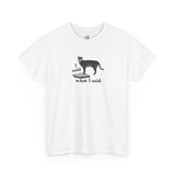 I Said What I Said Flounder Graphic Tee — Hand-Drawn Talking Pet Buttons