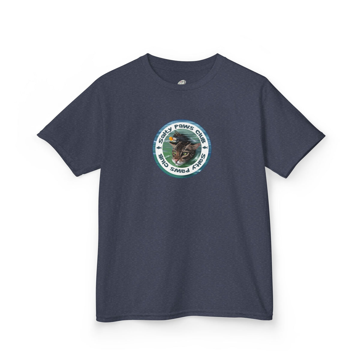 Kids Tee — "Salty Paws Club" Purrmaid Flounder & Life‑Vest Mouse Toy