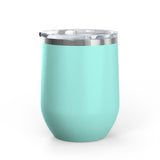 Wine Tumbler — "Paint With All The Colors Of The Wind" Flounder the Purrcasso Artwork