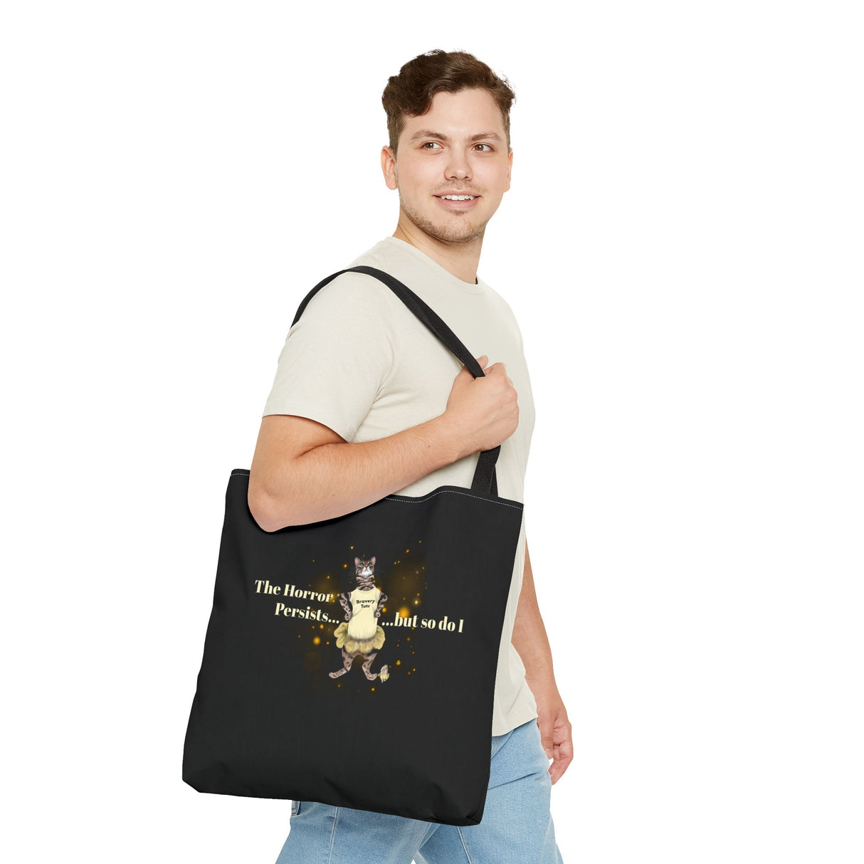 Tote Bag - Bravery Tutu Design with Flounder the Purrmaid and Mouse Toy