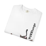 Purr-lunge Unisex T-shirt with Flounder the Purrmaid Design