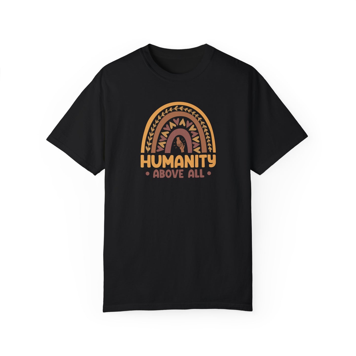 T-shirt with 'Humanity Above All' Tribal Pattern Design