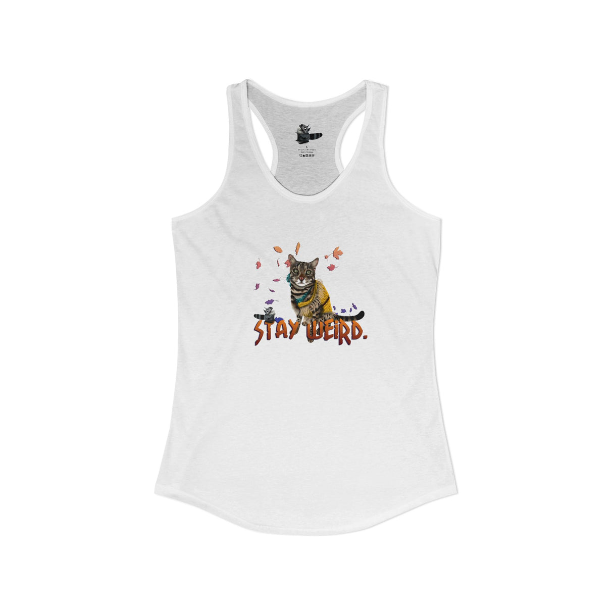 Stay Weird Flocahontas & Mouse Toy Racerback Tank