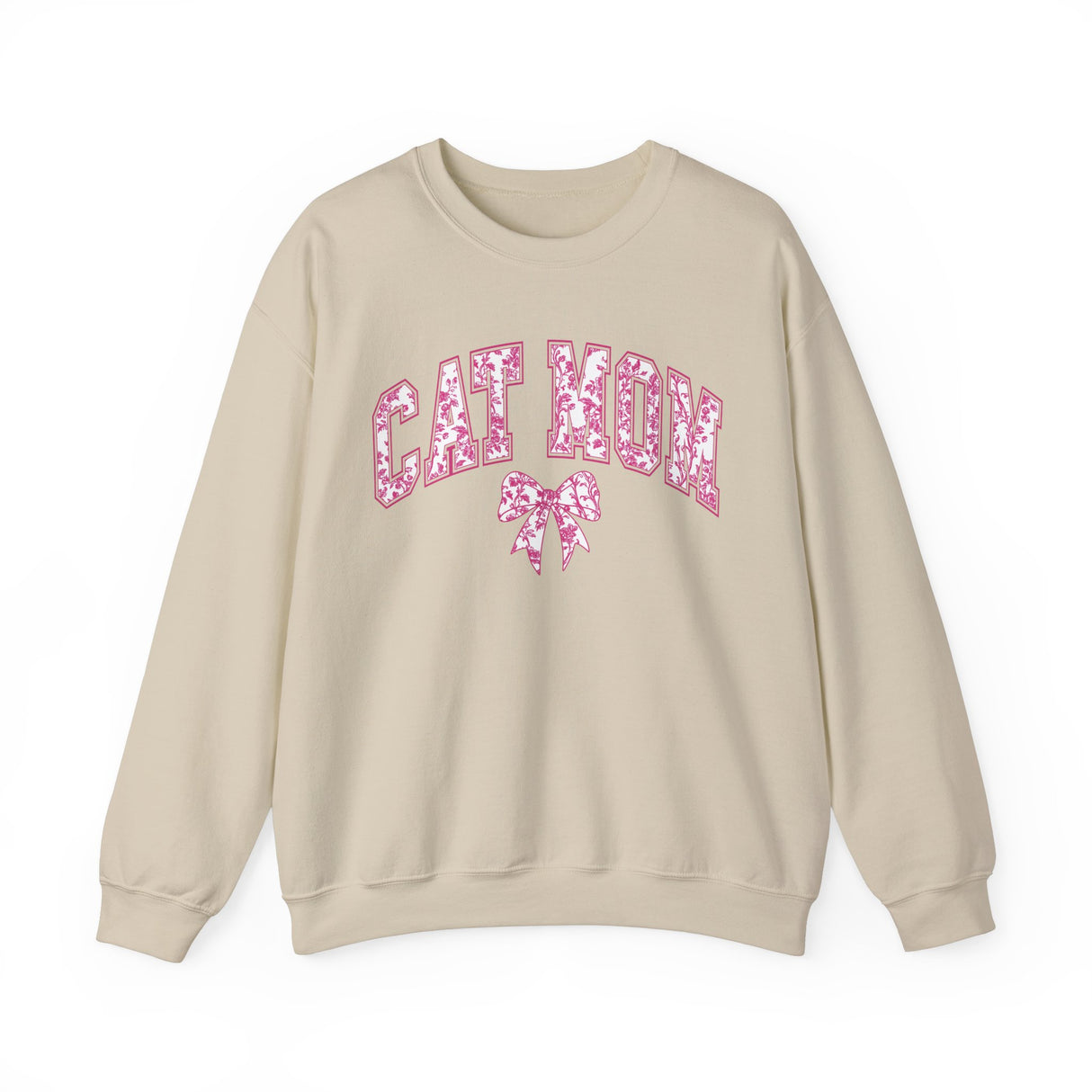 Pink Coquette Cat Mom Crewneck Sweatshirt