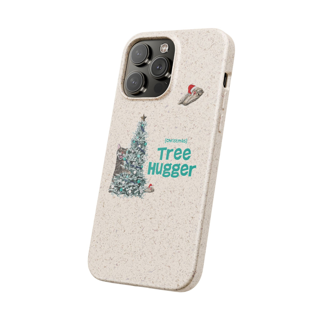 Phone Case with Christmas Tree Hugger Design