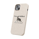Phone Case - Paws and Reflect Biodegradable Case featuring Flounder the Purrmaid by Nina