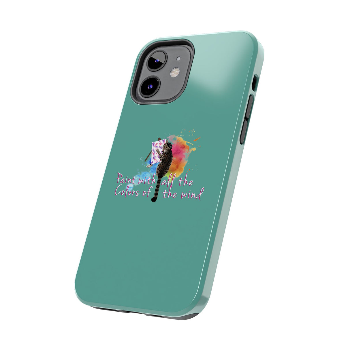 Tough Phone Case — "paint with all the colors of the wind" Flounder the Purrcasso Art