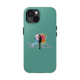 Tough Phone Case — "paint with all the colors of the wind" Flounder the Purrcasso Art