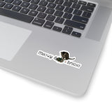 Meowy & Bright Christmas Cat Sticker — Flounder & Mouse Toy Holiday Kiss-Cut