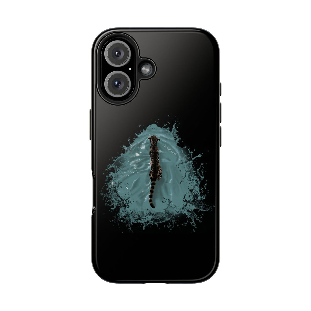 Fish at Heart Flounder Purrmaid Phone Case — Hand-Drawn Nautical Cat Design