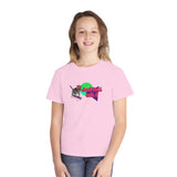 Youth Tee - Just Roll with it Flounder the Purrmaid Skateboard Design by Nina