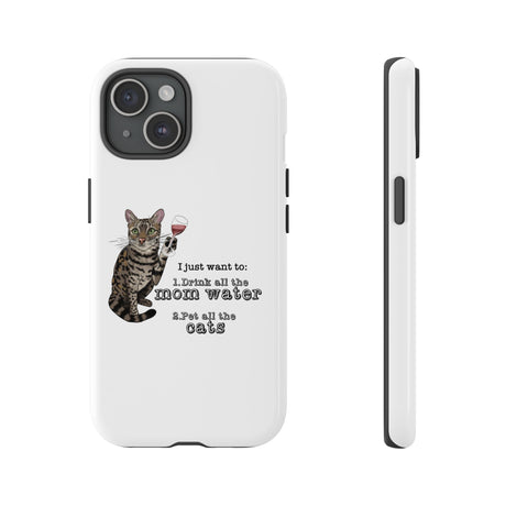 "Mom Water" Tough Phone Case, hand drawn Flounder design by Nina Leipold