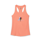 Women's Racerback Tank — "Paint With All the Colors of the Wind" Flounder the Purrcasso Art Tank