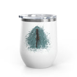 Wine Tumbler — "Fish at Heart" Flounder the Purrmaid Hand-Drawn Design