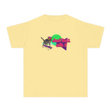 Youth Tee - Just Roll with it Flounder the Purrmaid Skateboard Design by Nina