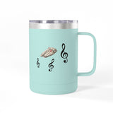Coffee Mug Tumbler - Treble Maker Design Hand Drawn by Flounder's Mom, Nina